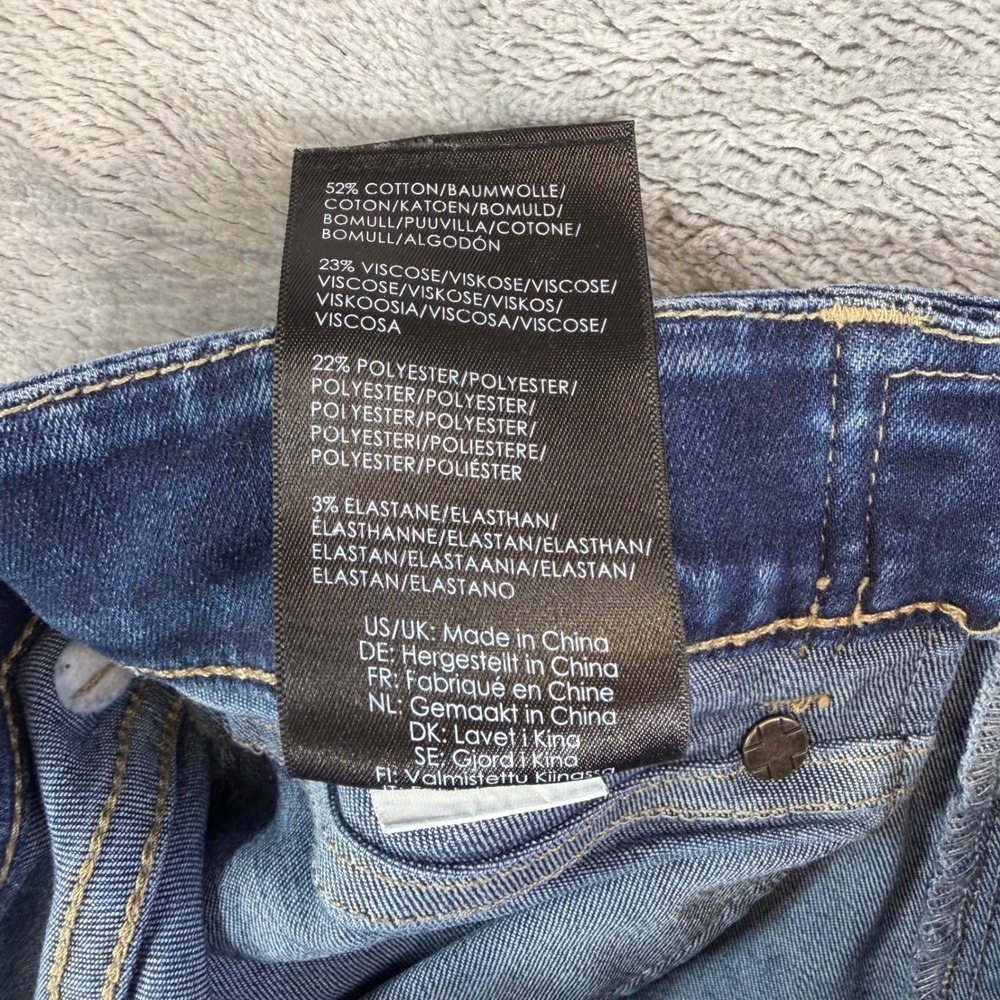 Liverpool Pull On Ankle Skinny Jeans Women's Size 6/28 Blue Distressed Pants - Picture 6 of 8